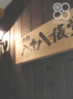 夜の八十八俵堂・屋号看板